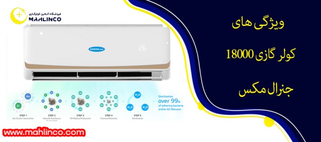 ویژگی های کولر گازی 18000 جنرال مکس 